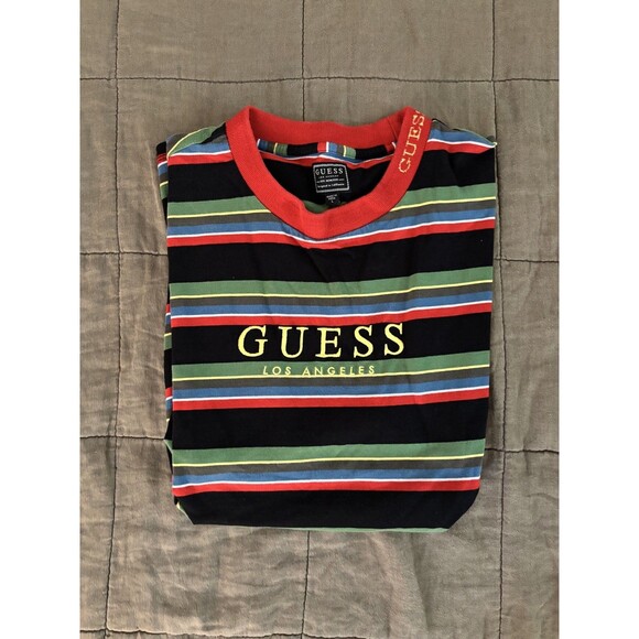 Guess Jeans Logo Vintage 90s T-Shirt Large Y2K Hip Hop Streetwear Rap Tee - Picture 1 of 7